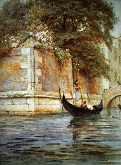 Venedig (akvarell på papper) av Helen Allingham