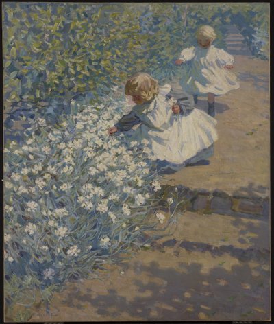 Plocka blommor, ca 1912 av Helen Galloway McNicholl
