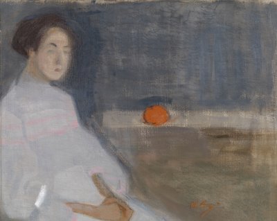 Dräktbild I (Flicka med apelsin, bagarens dotter) av Helene Schjerfbeck