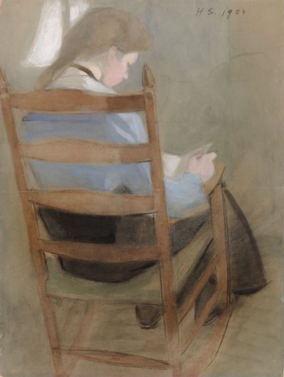 Flicka som läser (Sittande flicka) av Helene Schjerfbeck