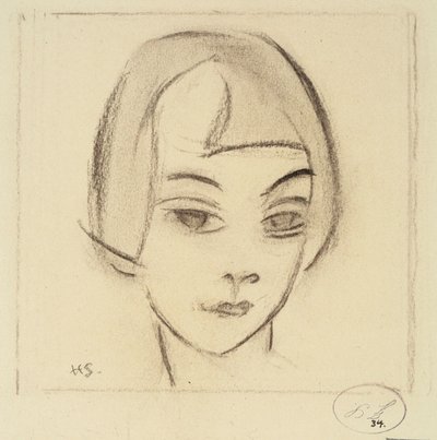 En flickas huvud (Vignette, Karin) av Helene Schjerfbeck