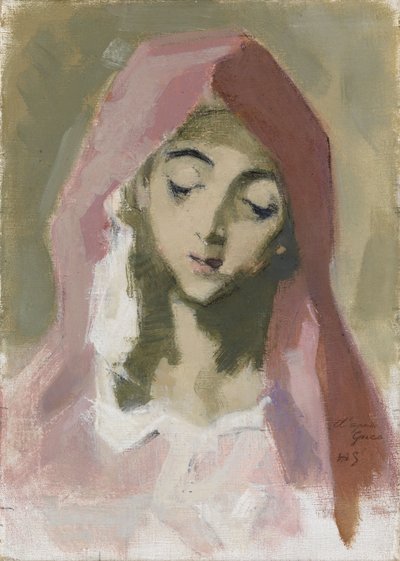 Barmhärtighetens madonna, efter El Greco av Helene Schjerfbeck