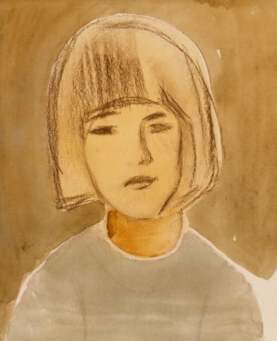 Porträtt av en flicka av Helene Schjerfbeck