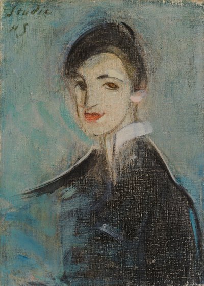 Sångerska i svart av Helene Schjerfbeck