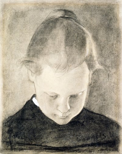 The Reading Girl, ca 1905 (kol och gouache på papper) av Helene Schjerfbeck