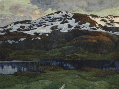 En sommarkväll nära Kallsjön (olja på duk) av Helmer Osslund