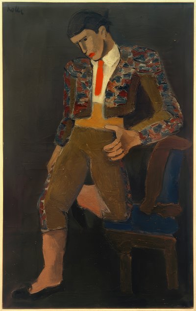 Torero lutad på en stol med ett knä av Helmut Kolle