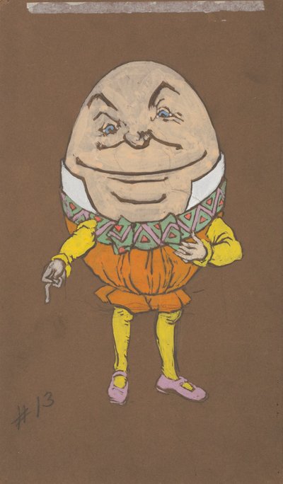 Humpty Dumpty (kostymdesign för Alice i Underlandet, 1915) av Henderson, William Penhallow