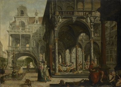Fantasifullt renässanspalats av Hendrick Aerts