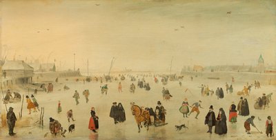 En scen på isen av Hendrick Avercamp