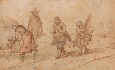 Figurer i ett vinterlandskap av Hendrick Avercamp