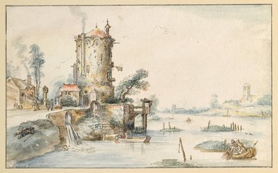 Kanallandskap av Hendrick Avercamp