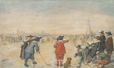 Vinterspel på Frozen River Ijssel av Hendrick Avercamp