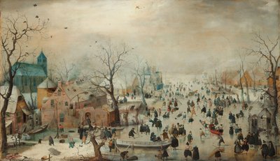 Vinterlandskap med skridskoåkare Vinterlandskap med skridskoåkare av Hendrick Avercamp