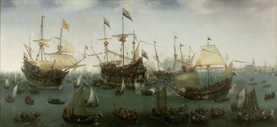 Återkomsten till Amsterdam av den andra expeditionen till Ostindien, 19 juli 1599 av Hendrick Cornelisz. Vroom
