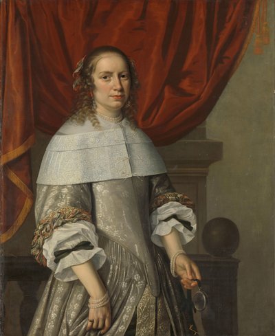 Porträtt av en kvinna av Hendrick Cornelisz van Vliet (attributed to)