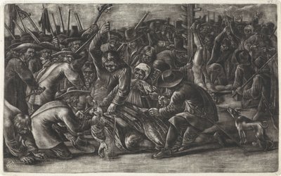 Stympning av bröderna De Witts kroppar, 1672 av Hendrick Danckerts