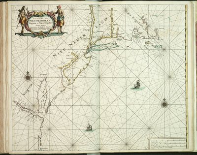 Karta över Nya Holland, Virginia och Nya England av Hendrick Doncker