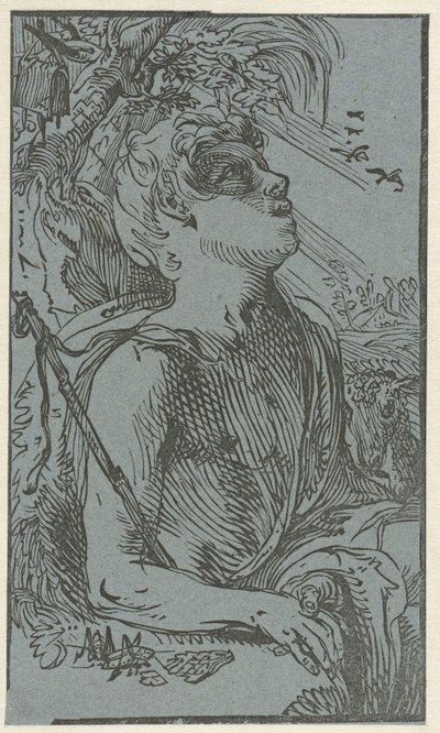 Johannes Döparen i vildmarken av Hendrick Goltzius (attributed to)