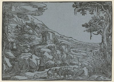 Arkadiskt landskap av Hendrick Goltzius (rejected attribution)