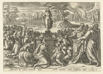 Elia tävlar med Baals profeter History of Elia (serietitel) av Hendrick Goltzius (rejected attribution)