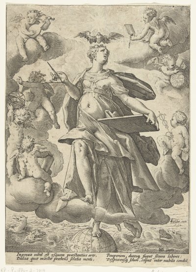 Allegori över konst av Hendrick Goltzius (workshop of)