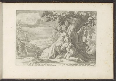 Clymene tilldelar Phaethon sin far, solguden Ovidius metamorfoser (serietitel) Återskapanden av P. Ovidius Naso (serietitel) av Hendrick Goltzius (workshop of)
