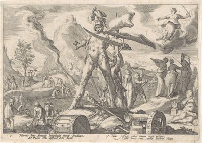 Järnåldern Metamorphoses of Ovid (serietitel) av Hendrick Goltzius (workshop of)