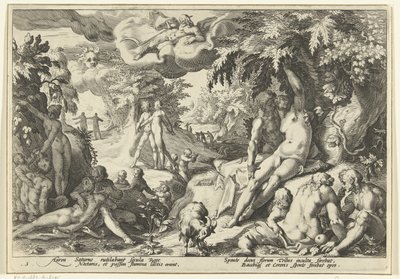 Gyllene ålder Ovidius metamorfoser (serietitel) av Hendrick Goltzius (workshop of)