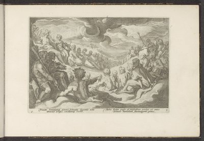 Jupiter kallar de olympiska gudarna Ovidius metamorfoser (serietitel) Rekreationer av P. Ovidius Naso (serietitel) av Hendrick Goltzius (workshop of)