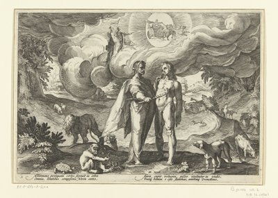 Prometheus ger människan eld Ovidius metamorfoser (serietitel) av Hendrick Goltzius (workshop of)