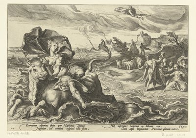 Takbil Europa Ovidius Metamorfosen (serietitel) av Hendrick Goltzius (workshop of)