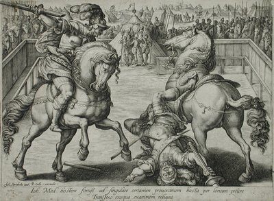 En duell till häst av Hendrick Goltzius