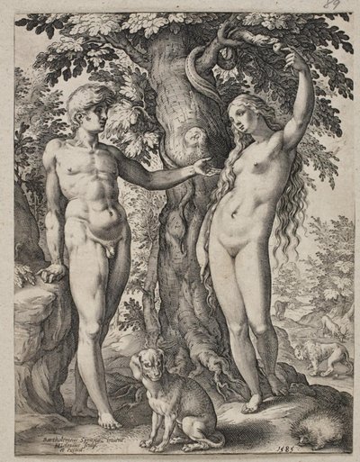 Adam och Eva av Hendrick Goltzius