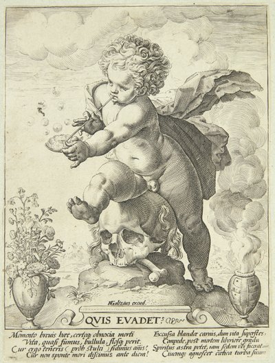 Allegori om livets förgänglighet ("Quiz Eva That?") av Hendrick Goltzius