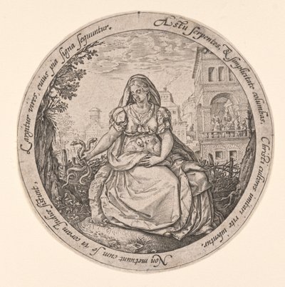Allegori om försiktighet av Hendrick Goltzius