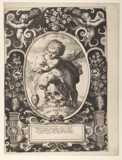 Allegori om förgänglighet (Quis Evadet) av Hendrick Goltzius