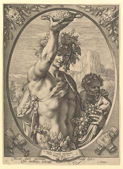 Bacchus av Hendrick Goltzius