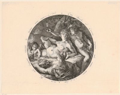 Bacchus, Ceres och Venus av Hendrick Goltzius