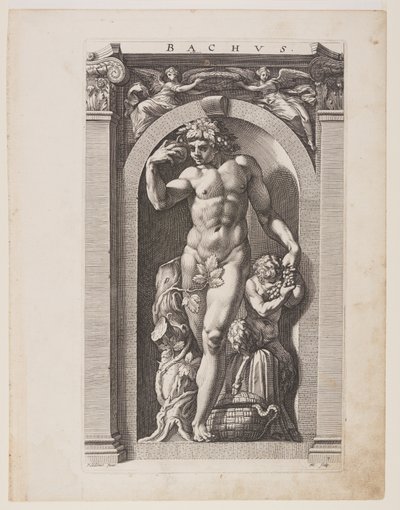 Bacchus, från Åtta hedniska gudar av Hendrick Goltzius