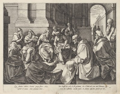 Boas och de äldste The History of Ruth (serietitel) av Hendrick Goltzius