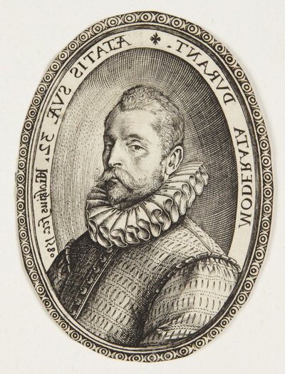 Byst av en man vänd åt vänster av Hendrick Goltzius