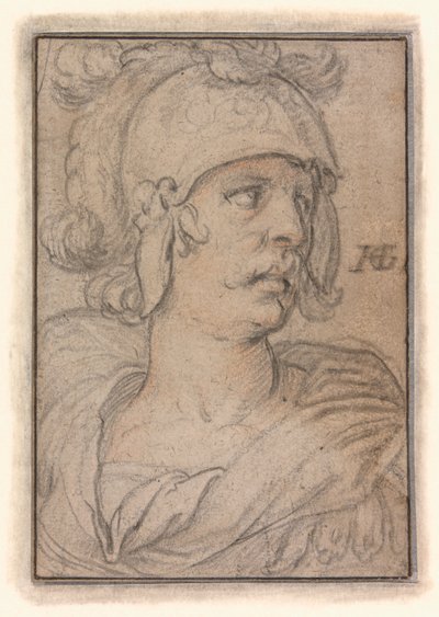 Byst av en krigare av Hendrick Goltzius