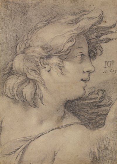Byst av en ängel av Hendrick Goltzius