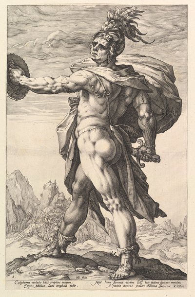 Calphurnius, ur ”De romerska hjältarna” av Hendrick Goltzius