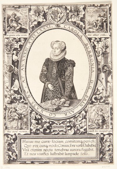 Charlotte av Bourbon av Hendrick Goltzius