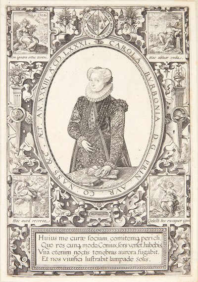 Charlotte av Bourbon av Hendrick Goltzius