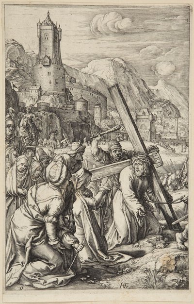 Kristus bär korset av Hendrick Goltzius