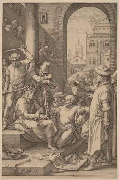 Kristus med törnekrona av Hendrick Goltzius