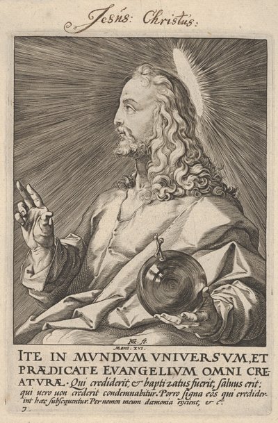 Kristus, ur "Kristus, apostlarna och Sankt Paulus med trosbekännelsen" av Hendrick Goltzius